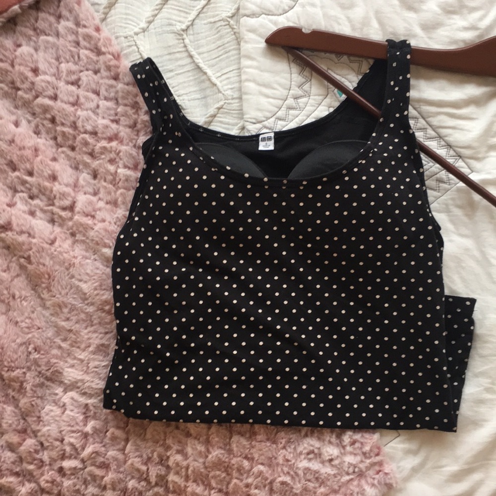 Padded bra polka dot top!